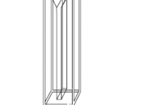 18F-Q-10 Style Quartz Cuvette Open Top micro Fluorescence