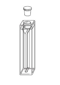 28F-Q-10 Quartz Cuvette Stopper Top micro Fluorescence